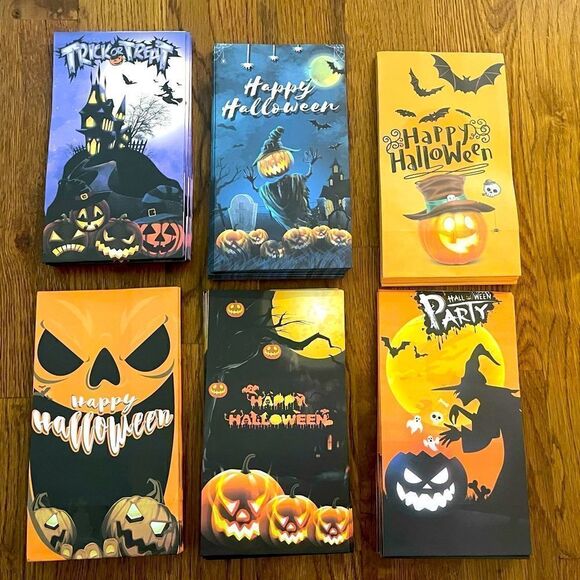 Halloween Bags set of 48 & 48 Stickers NWT - Picture 1 of 8